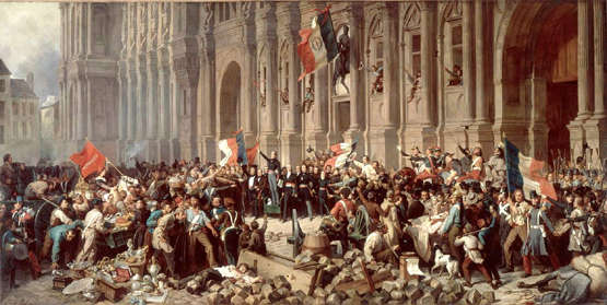 Lamartine in front of the Hôtel de Ville de Paris, on the 25 February 1848, by Philippoteaux
